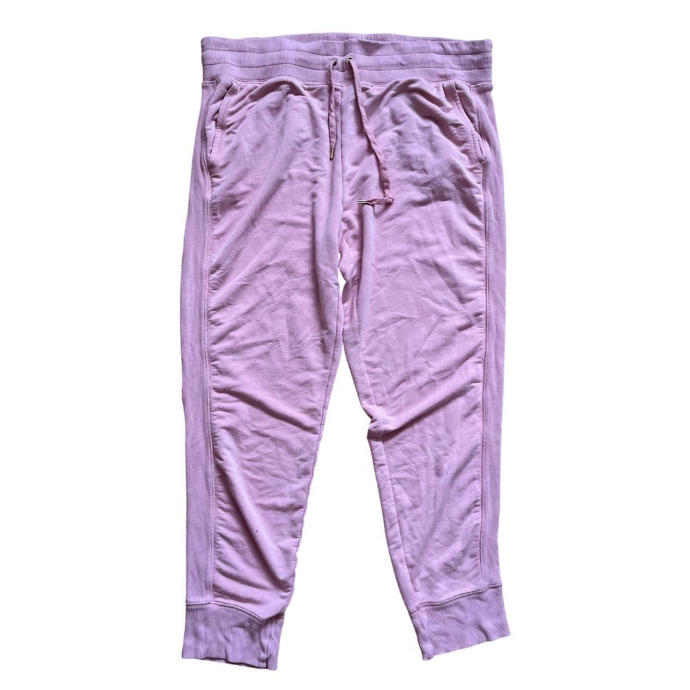 Lauren Ralph Lauren Pink Jogger Sweatpants w/ Waist Drawstring size Large womens